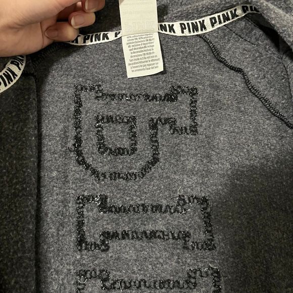 VS PINK Bling Zip Up Hoodie XS - Picture 4 of 4
